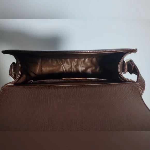 Vintage Designer Guy Laroche Paris Medium Brown Shoulder Bag - Picture 10 of 12